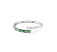 Swarovski Bracciale rigido Matrix, Taglie miste, Verde, Bagno rodio