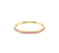 Swarovski Bracciale rigido Matrix, Taglio baguette, Rosa, Placcato color oro, S