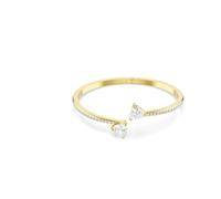 Swarovski Bracciale rigido Mesmera Attract, Cuore, Bianco, Placcato color oro
