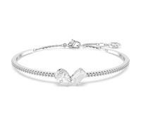 Swarovski Bracciale rigido Mesmera, Taglio misto, Bianco, Placcato rodio