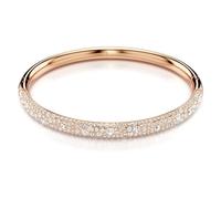 Swarovski Bracciale rigido Meteora, pavé di neve, trasparente, finitura oro rosa, Medium, Metallo, Senza pietre preziose