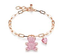 Swarovski Bracciale di Orsacchiotto, Orso, Rosa, Tono di Rosa Placcato