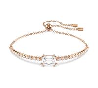 Swarovski Bracciale Tennis Matrix, taglie miste, bianco, placcato oro rosa
