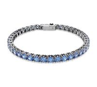 Swarovski Bracciale Tennis Matrix, Taglio Round, Blu, Placcato rutenio (L)