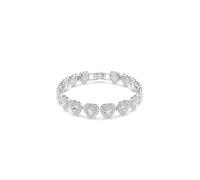 Swarovski Bracciale Tennis Ariana Grande x, Taglio misto, Cuore, Bianco, Placcato rodio