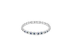 Swarovski Bracciale morbido angelico Una, blu, rodio lucido
