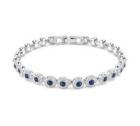 Swarovski Bracciale morbido angelico Una, blu, rodio lucido