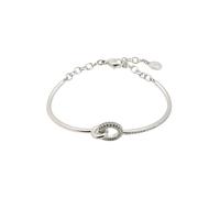 Swarovski Bracciale rigido Dextera, Taglio Round, Bianco, Placcato rodio