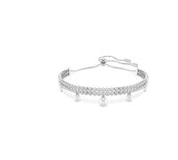 Swarovski Braccialetto Ariana Grande x, Crystal Pearl, Taglio Round, Bianco, Placcato rodio