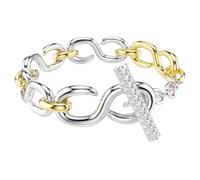 Swarovski Braccialetto Dextera, Taglio Round, Barra a T, Bianco, Mix di finiture (L)