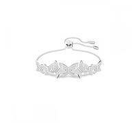 Swarovski Braccialetto Idyllia Lilia, Farfalla, Bianco, Placcato rodio