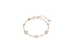 Swarovski Bracciale morbido a catena Imber, bianco, oro rosa lucido