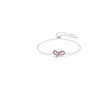 Swarovski Braccialetto Lifelong Bow – Fiocco, Rosa, Placcato rodio