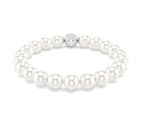 Swarovski Braccialetto Matrix, Crystal Pearl, Bianco, Placcato rodio