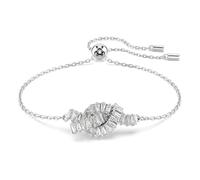 Swarovski Baguette matrice Bracciale morbido, tono d'argento, rodio lucido