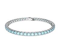 Swarovski 5648928 Braccialetto Matrix Tennis Taglio tondo Blu Placcato Rodio