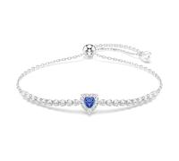Swarovski Braccialetto One, Taglio misto, Cuore, Blu, Placcato rodio