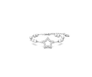 Swarovski Braccialetto Stella Crystal pearls Stella Bianco rodio 5645385