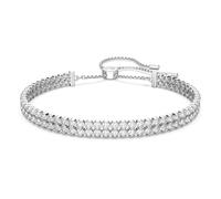Swarovski Braccialetto Subtle, Bianco, Placcatura Rodio