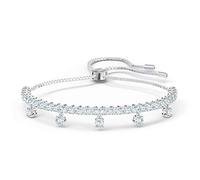 Swarovski Braccialetto Subtle Drops, Bianco, Placcato Rodio