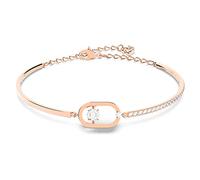 Swarovski Braccialetto Swarovski Sparkling Dance, Taglio tondo, Forma ovale, Bianco, Placcato color oro rosa