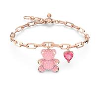 Swarovski Bracciale di Orsacchiotto, Orso, Rosa, Tono di Rosa Placcato