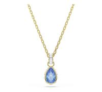 Swarovski Chroma Ciondolo, Taglio A Pera, Blu, Finitura Oro 18 Carati