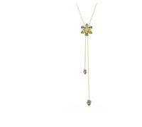 Swarovski Ciondolo a Y Idyllia, Taglie miste, Fiore, Multicolore, Bagno tono oro, One Size, Cristallo, Cristallo