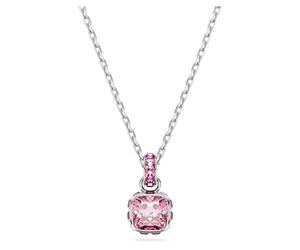 Swarovski Ciondolo Birthstone, Taglio quadrato, gennaio, Rosso, Placcatura rodio