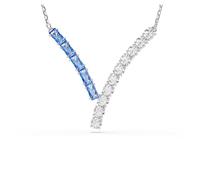 Swarovski Ciondolo Matrix, Tagli misti, Blu, Placcatura rodio