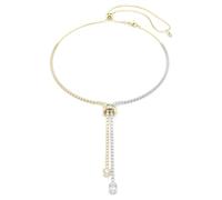 Swarovski Collana a Y Hyperbola, Taglio Round, Nodo, Bianco, Mix di finiture
