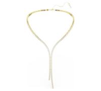 Swarovski Collana a Y Matrix, Taglio Round, Bianco, Finitura oro 18K