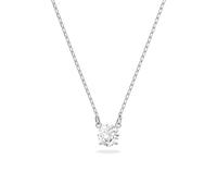 Swarovski Collana Attract, Taglio tondo, Bianca, Placcato rodio