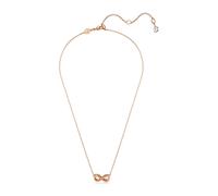 Swarovski Pendente Hyperbola, Pavé, Infinito, Bianco, Placcato color oro rosa
