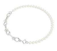 Swarovski - Collana Dextera, Crystal Pearl, Link misti, Bianca, Placcato rodio