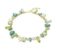 Swarovski Gema Collana Girocollo, con Cristalli Swarovski a Taglio Misto, Chiusura a Moschettone, Placcatura in Tonalità Oro, Verde
