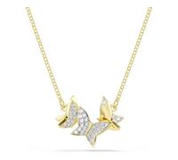 Swarovski Collana di idilllia lilia, farfalla, tono d'oro placcato, Taglia unica