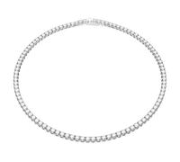 Swarovski Matrix Collana Tennis, con Zirconia Swarovski a Taglio Tondo, Placcato in Tonalità Rodio, Taglia M, Bianco