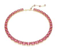 Swarovski Collana Millenia, Taglio ottagonale, Rosa, Placcato color oro
