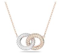 Swarovski Collana Stone, Circolare, Bianco, Placcato color oro Rosa
