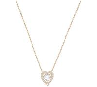 Swarovski Collana Swarovski Sparkling Dance Heart, bianco, Placcato oro rosa