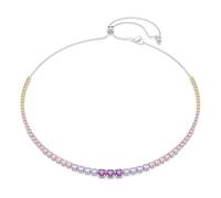 Swarovski Collana Tennis Matrix, Sfumatura di tagli Round, Multicolore, Placcato rodio