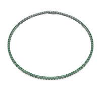 Swarovski Collana Tennis Matrix, Taglio Round, Verde, Placcato rutenio