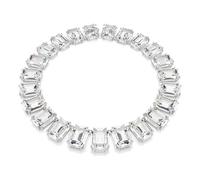 Swarovski Collana Tennis Millenia, Cristalli oversize, Taglio ottagonale, Bianca, Placcato rodio
