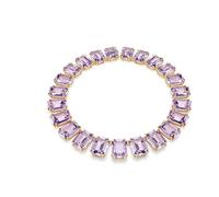 Swarovski Collana Tennis Millenia, Taglio ottagonale, Viola, Placcato color oro, Taglia unica