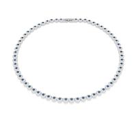 Swarovski Collana una, blu, rodio placcato