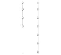 Swarovski Orecchini pendenti Constella, Design asimmetrico, Bianchi, Placcato rodio