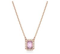 Swarovski Millenia Collana, con ZirconiaSwarovski a Taglio Ottagonale, Placcato in Tonalità Oro Rosa, Viola