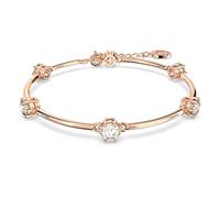 Swarovski Constella Bracciale Rigido, con Zirconia Swarovski a Taglio Tondo, Placcato in Tonalità Oro Rosa, Bianco