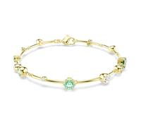 Swarovski Bracciale morbido costella, verde, oro lucido